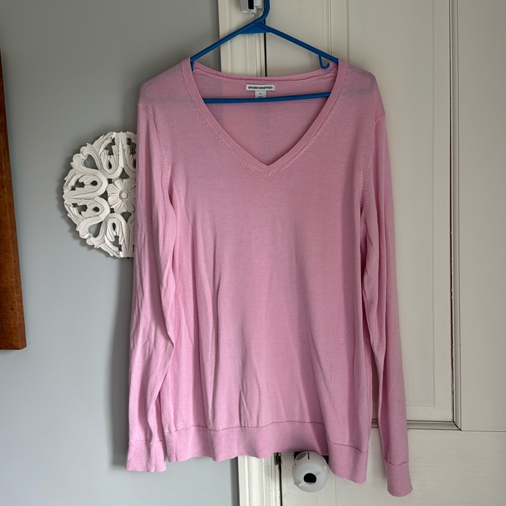 Light pink sweater Long Sleeve V-neck XL